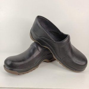 Dansko Clog Work Shoes Unisex 45 46 Black Leather